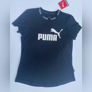 Puma Black Pullover T-Shirt - Medium